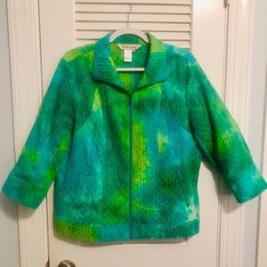 Spring Jacket in bright green and blues